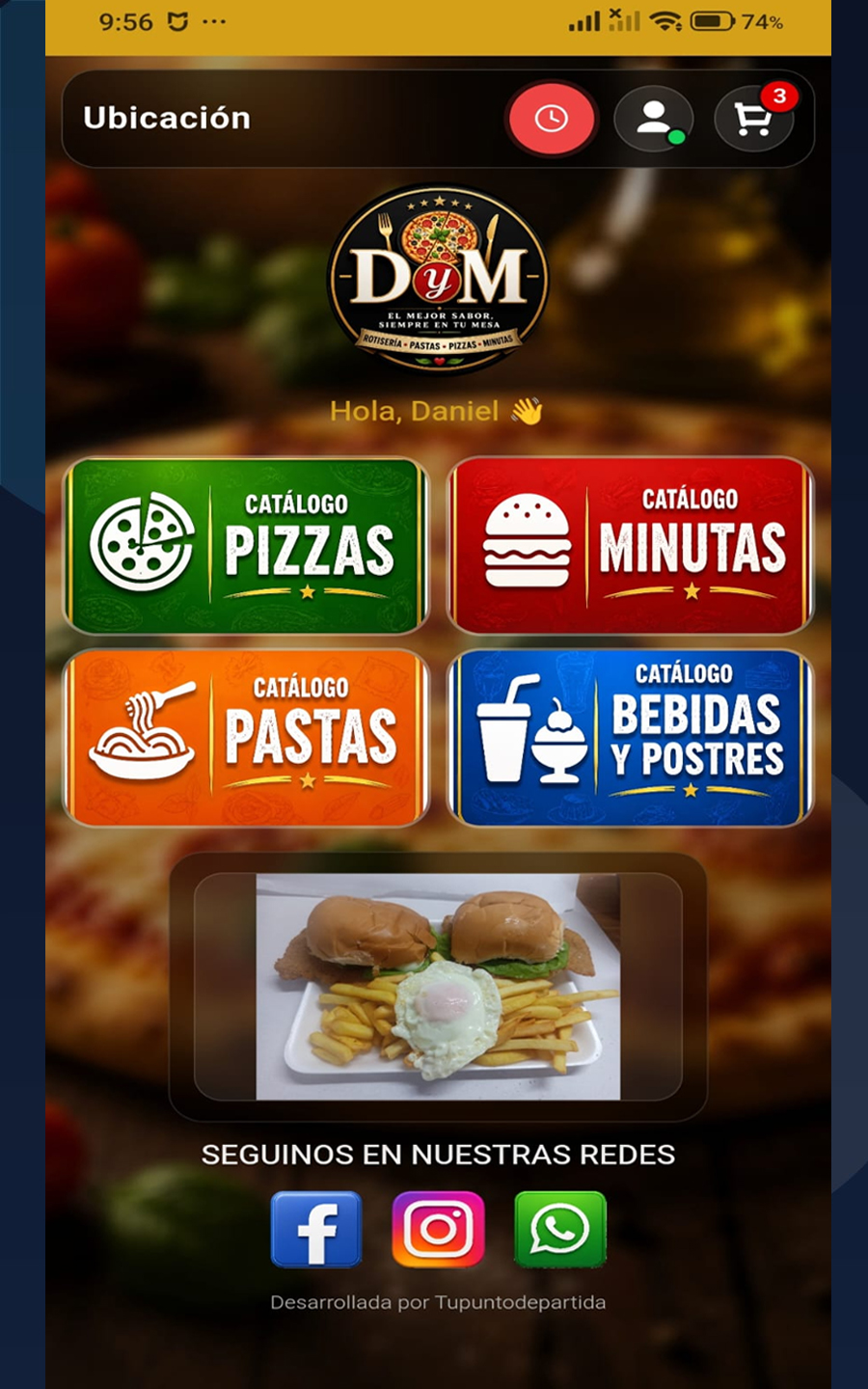 Placeholder de la pantalla principal de la app